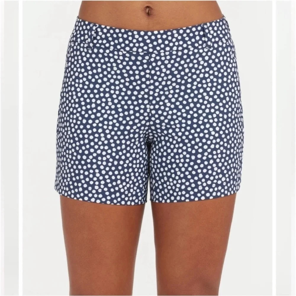 Spanx Navy Painted Polka Dot Sunshine 6" Shorts size extra large